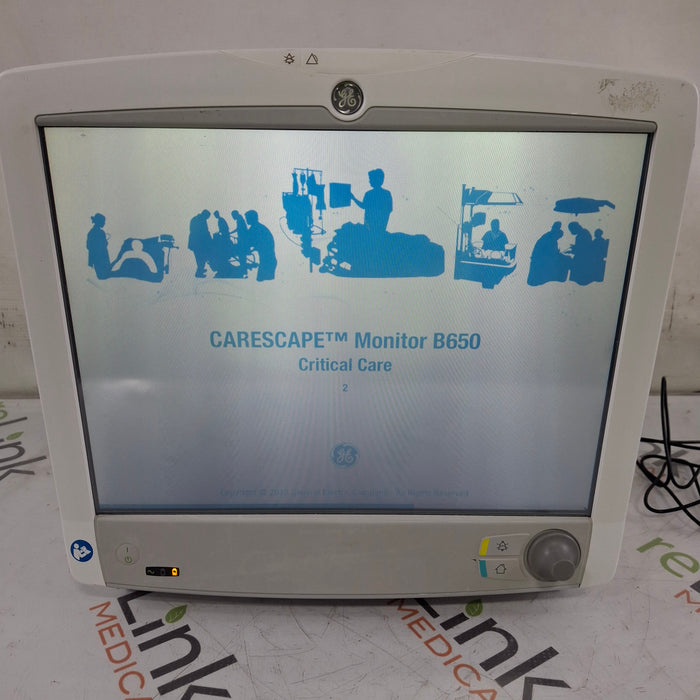 GE Healthcare GE Healthcare Carescape B650 Critical Care Patient Monitor Patient Monitors reLink Medical