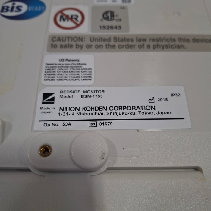Nihon Kohden Nihon Kohden BSM-1753 Life Scope PT Transport Patient Monitor Patient Monitors reLink Medical