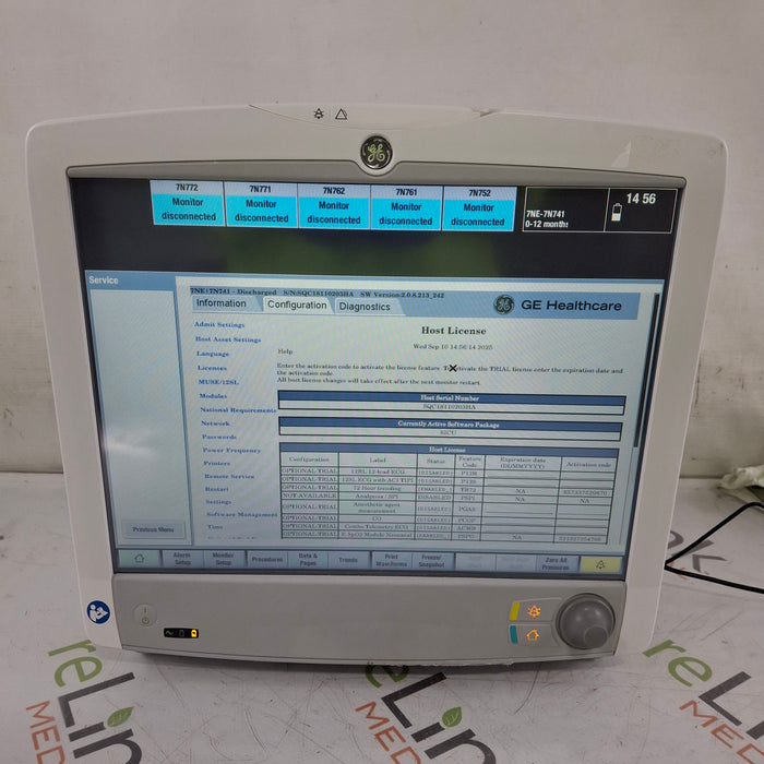 GE Healthcare GE Healthcare Carescape B650 Critical Care Patient Monitor Patient Monitors reLink Medical