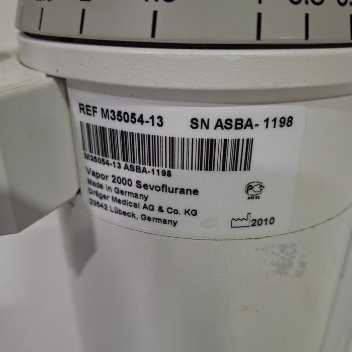 Draeger Medical Draeger Medical Vapor 2000 Sevoflurane Vaporizer Anesthesia reLink Medical