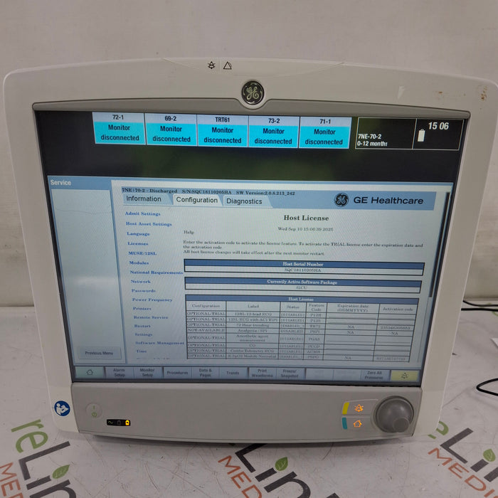 GE Healthcare GE Healthcare Carescape B650 Critical Care Patient Monitor Patient Monitors reLink Medical