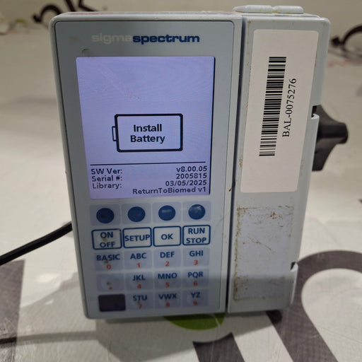 Baxter Baxter Sigma Spectrum 8.00.05 w/o Battery Infusion Pump Infusion Pump reLink Medical