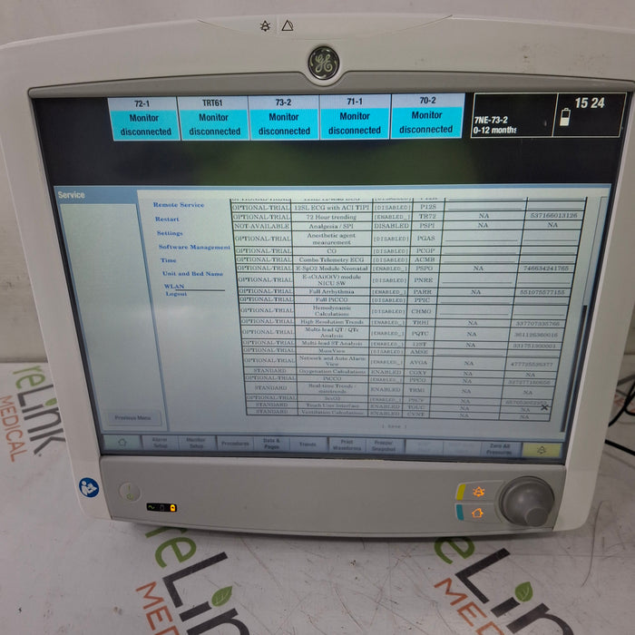 GE Healthcare GE Healthcare Carescape B650 Critical Care Patient Monitor Patient Monitors reLink Medical
