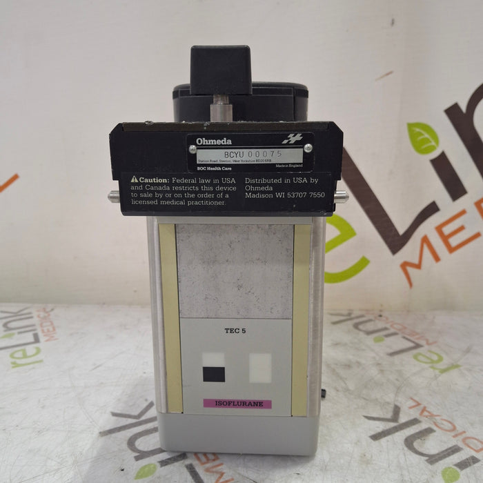 Datex-Ohmeda Datex-Ohmeda Isotec 5 Isoflurane Vaporizer Anesthesia reLink Medical