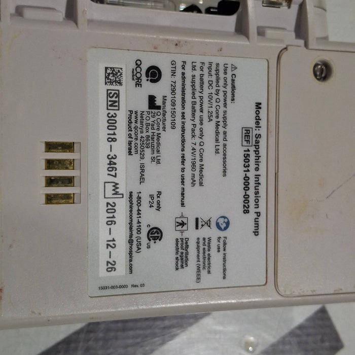 QCore Medical QCore Medical Sapphire Multi-Therapy Infusion Pump Infusion Pump reLink Medical