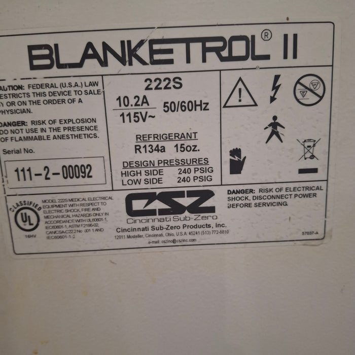 Cincinnati Sub-Zero CSZ Blanketrol II Hyper/Hyporthermia Unit