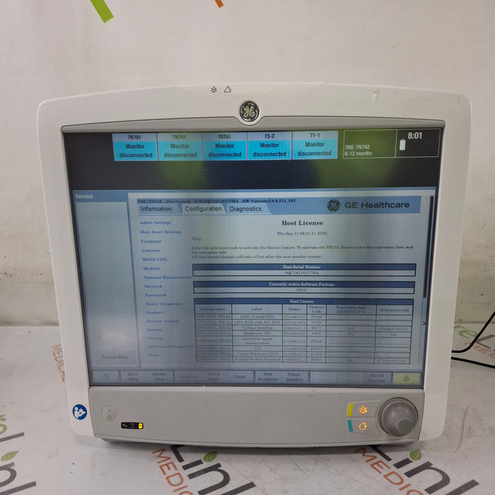 GE Healthcare Carescape B650 Critical Care Patient Monitor