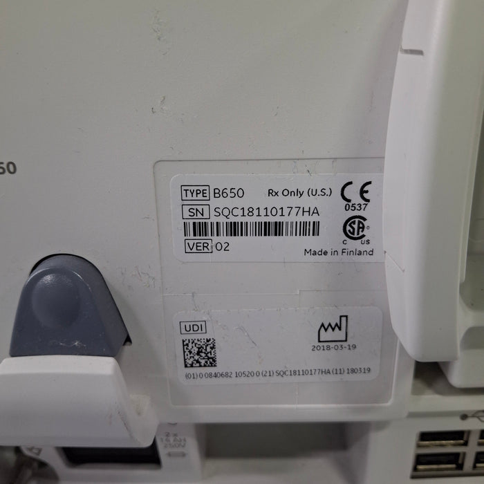 GE Healthcare Carescape B650 Critical Care Patient Monitor