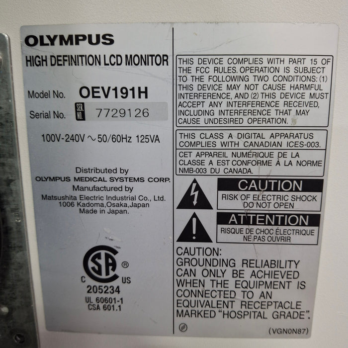 Olympus Olympus OEV191H Medical Display Flexible Endoscopy reLink Medical