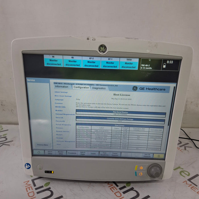 GE Healthcare GE Healthcare Carescape B650 Critical Care Patient Monitor Patient Monitors reLink Medical