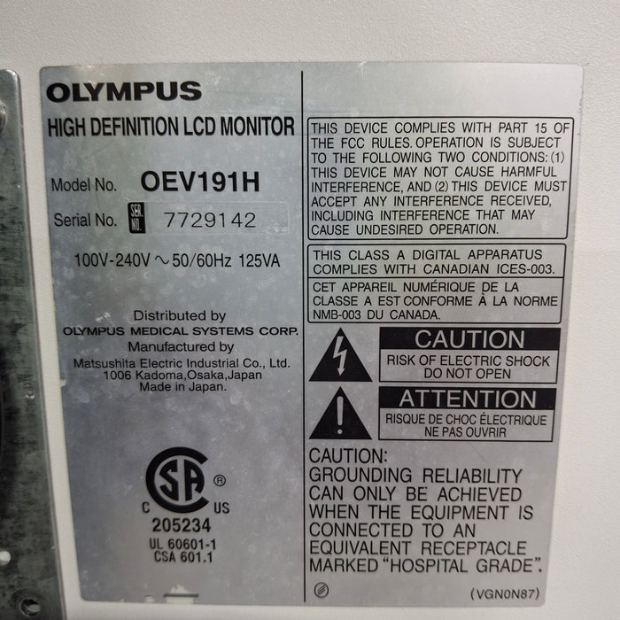 Olympus Olympus OEV191H Medical Display Flexible Endoscopy reLink Medical