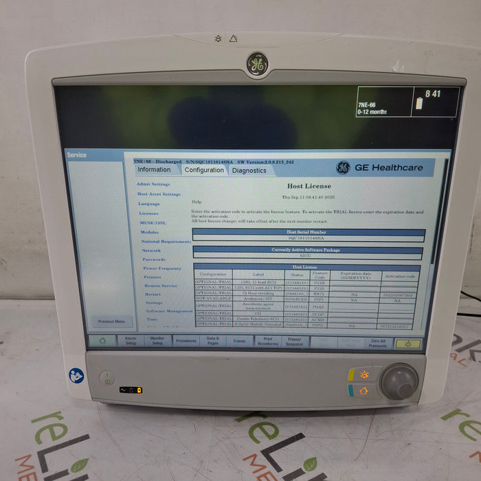GE Healthcare Carescape B650 Critical Care Patient Monitor
