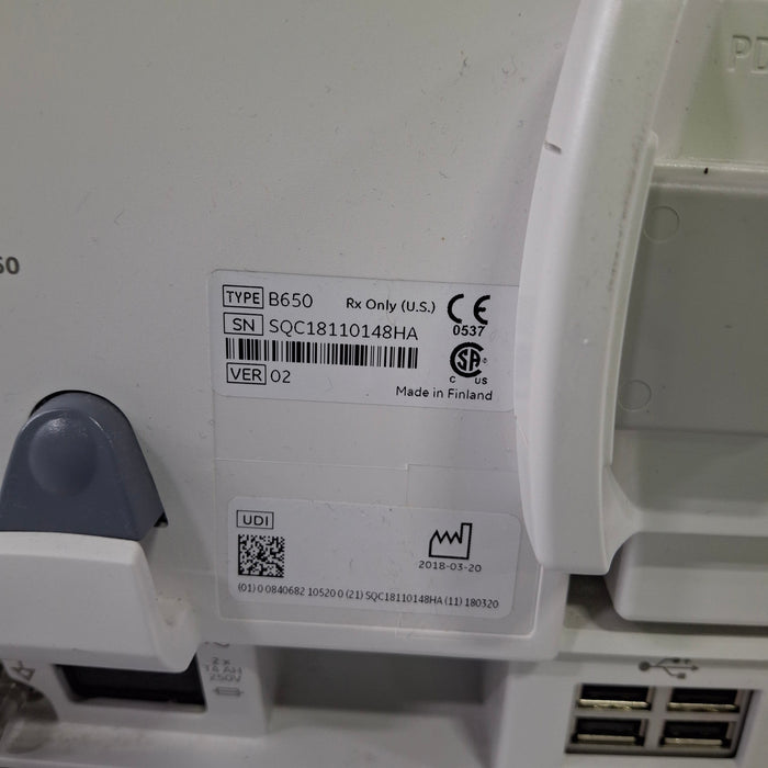 GE Healthcare Carescape B650 Critical Care Patient Monitor