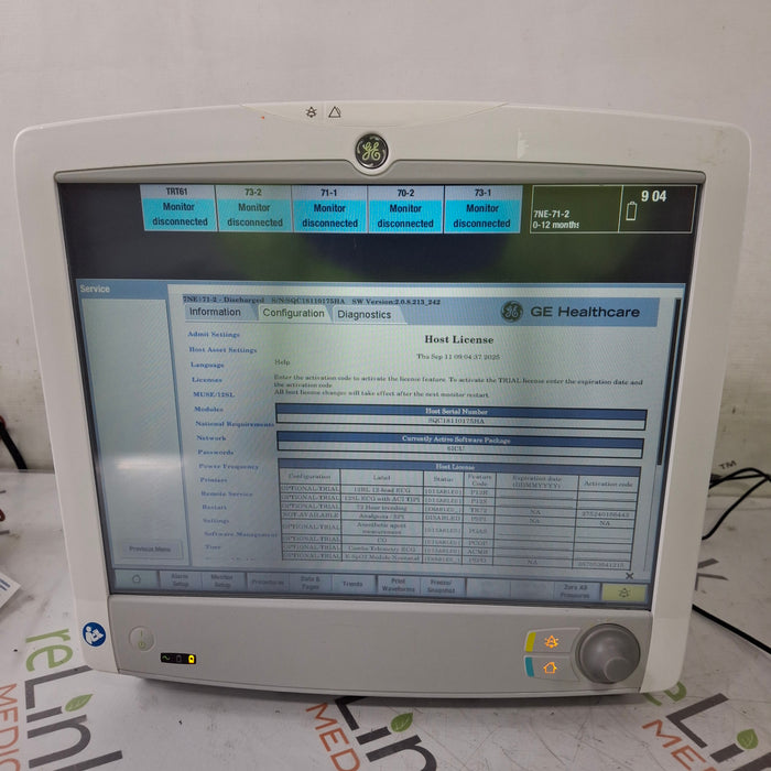 GE Healthcare Carescape B650 Critical Care Patient Monitor