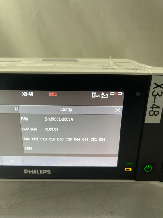 Philips IntelliVue X3 - Rainbow Masimo SpO2 Transport Patient Monitor