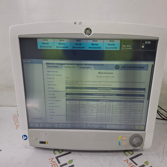 GE Healthcare Carescape B650 Critical Care Patient Monitor