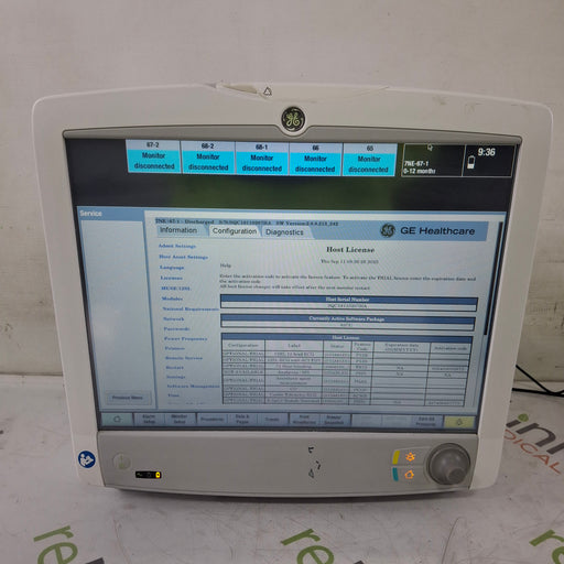 GE Healthcare GE Healthcare Carescape B650 Critical Care Patient Monitor Patient Monitors reLink Medical