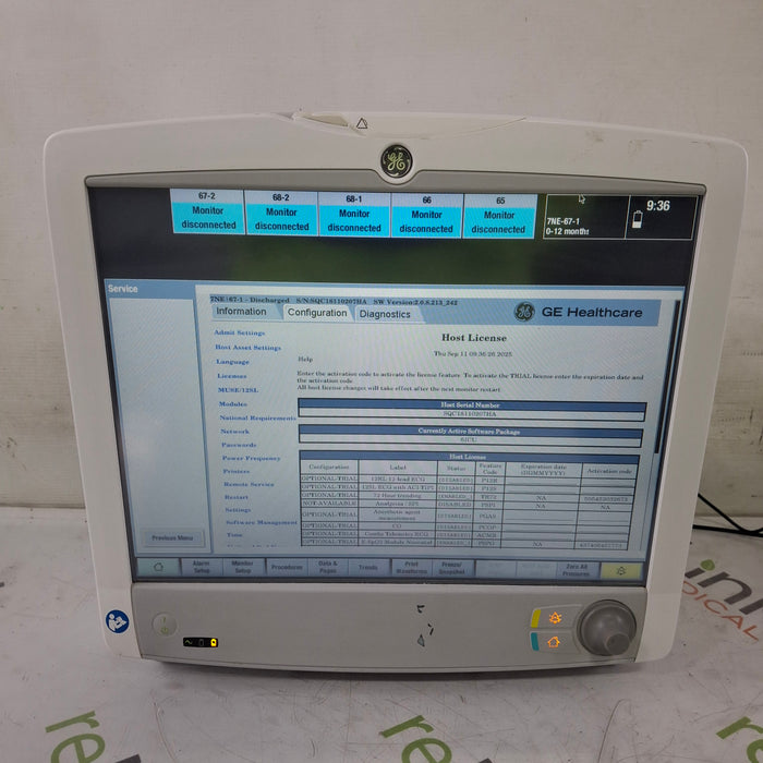 GE Healthcare GE Healthcare Carescape B650 Critical Care Patient Monitor Patient Monitors reLink Medical