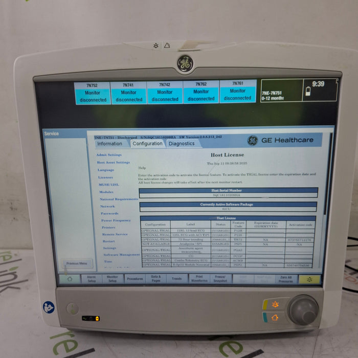 GE Healthcare GE Healthcare Carescape B650 Critical Care Patient Monitor Patient Monitors reLink Medical