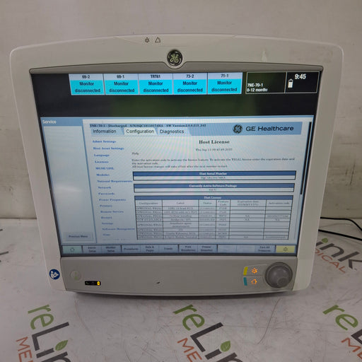 GE Healthcare GE Healthcare Carescape B650 Critical Care Patient Monitor Patient Monitors reLink Medical