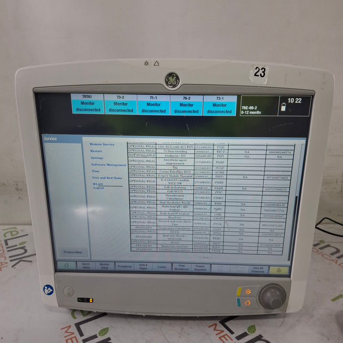GE Healthcare Carescape B650 Critical Care Patient Monitor