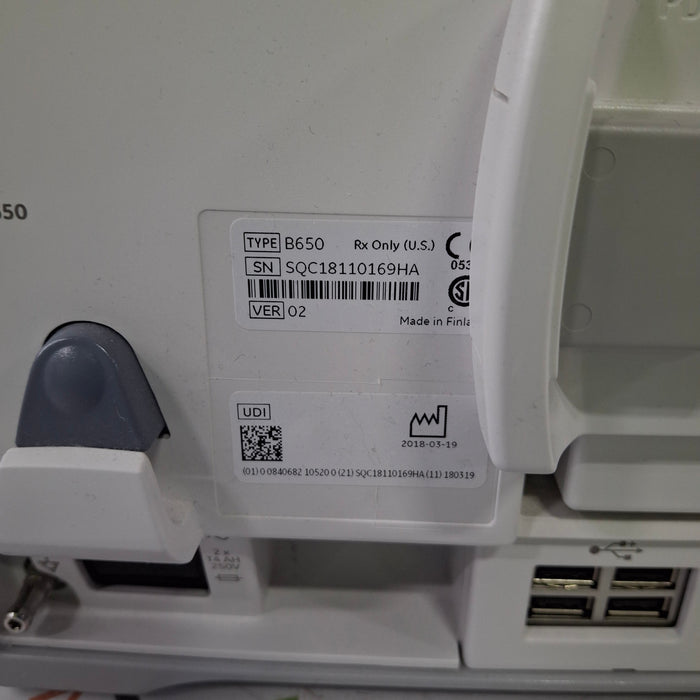 GE Healthcare Carescape B650 Critical Care Patient Monitor