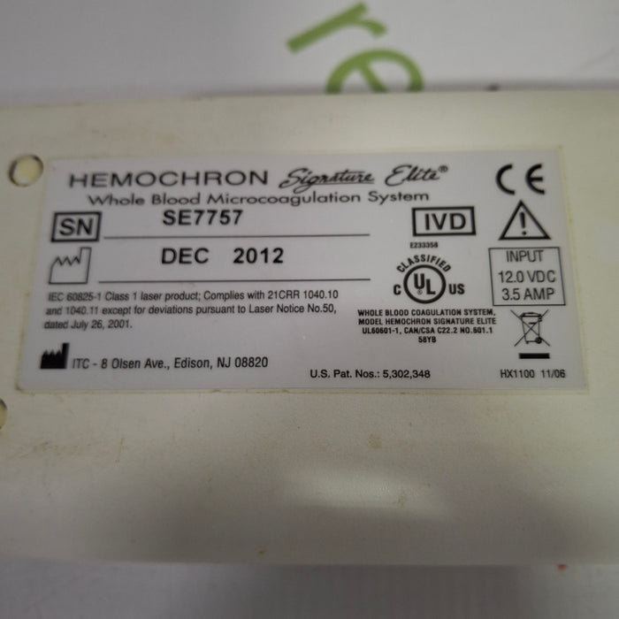 ITC Medical Hemochron Signature Elite rapid whole blood testing