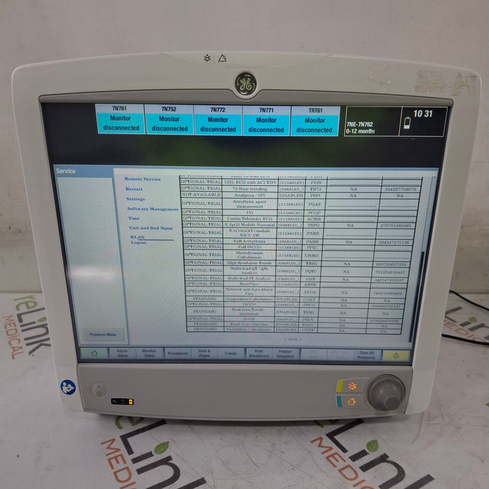 GE Healthcare Carescape B650 Critical Care Patient Monitor