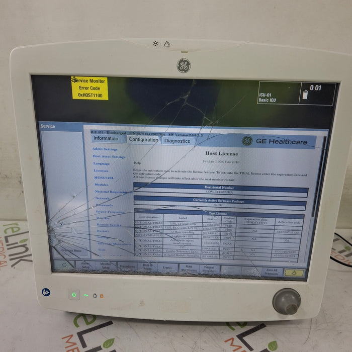 GE Healthcare Carescape B650 Critical Care Patient Monitor