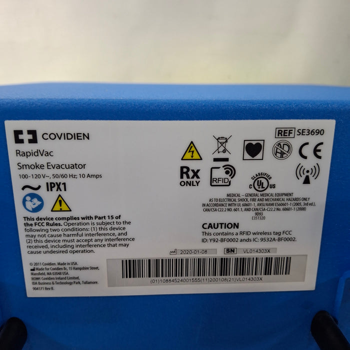 Covidien Covidien RapidVac SE3690 Smoke Evacuator Surgical Equipment reLink Medical