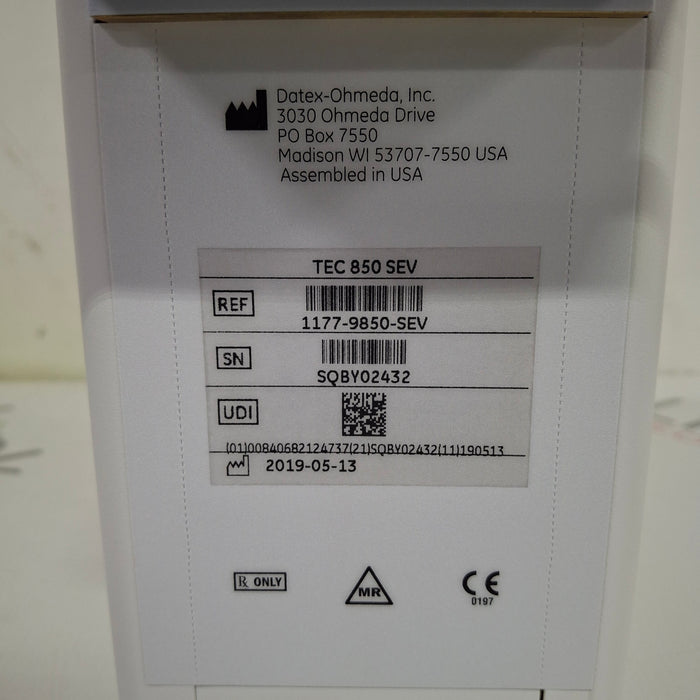 Datex-Ohmeda Datex-Ohmeda Tec 850 Sevoflurane Vaporizer Anesthesia reLink Medical