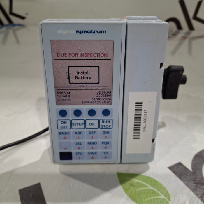 Baxter Baxter Sigma Spectrum 8.00.05 w/o Battery Infusion Pump Infusion Pump reLink Medical