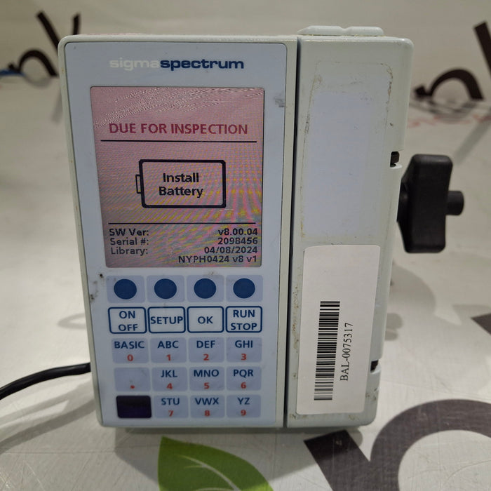 Baxter Baxter Sigma Spectrum 8.00.04 w/o Battery Infusion Pump Infusion Pump reLink Medical