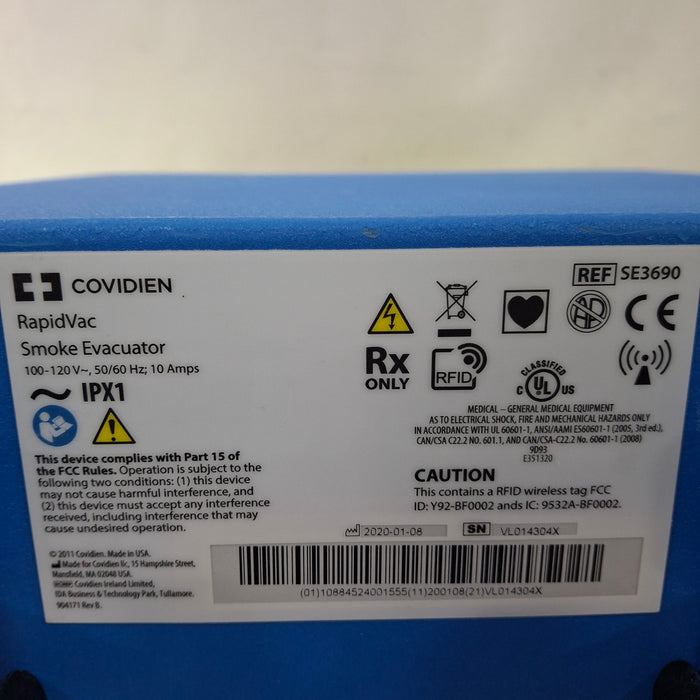 Covidien Covidien RapidVac SE3690 Smoke Evacuator Surgical Equipment reLink Medical
