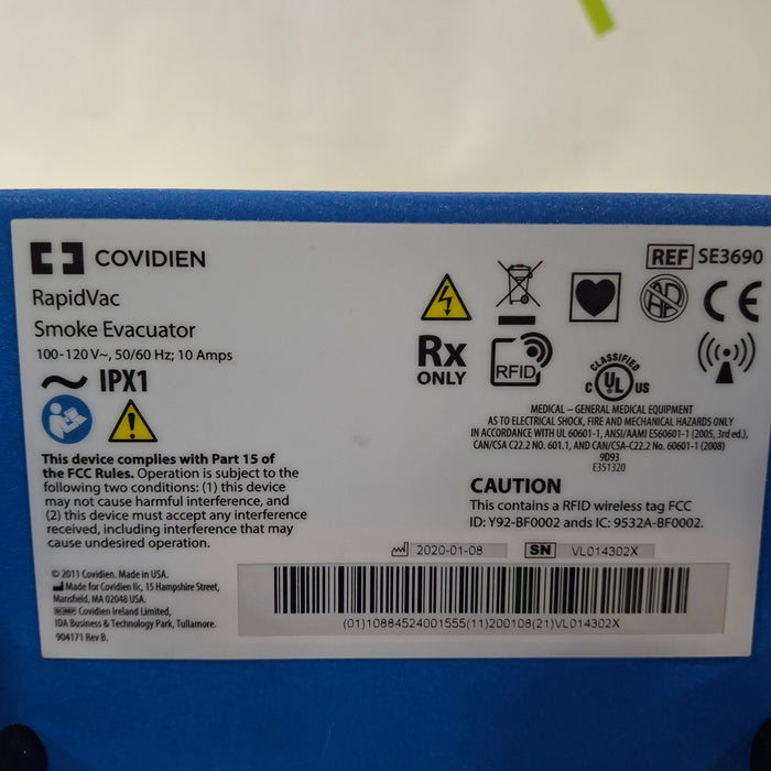Covidien Covidien RapidVac SE3690 Smoke Evacuator Surgical Equipment reLink Medical