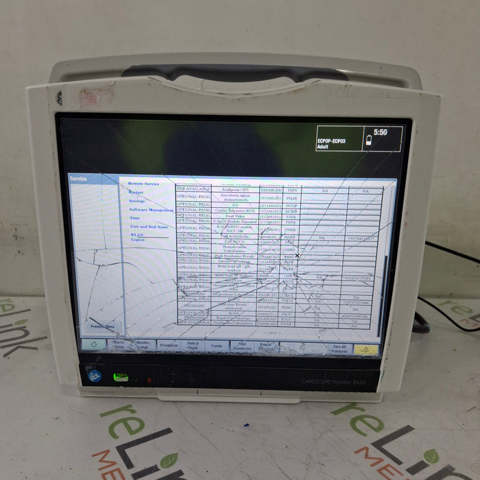 GE Healthcare Carescape B650 Post Anesthesia Care Patient Monitor