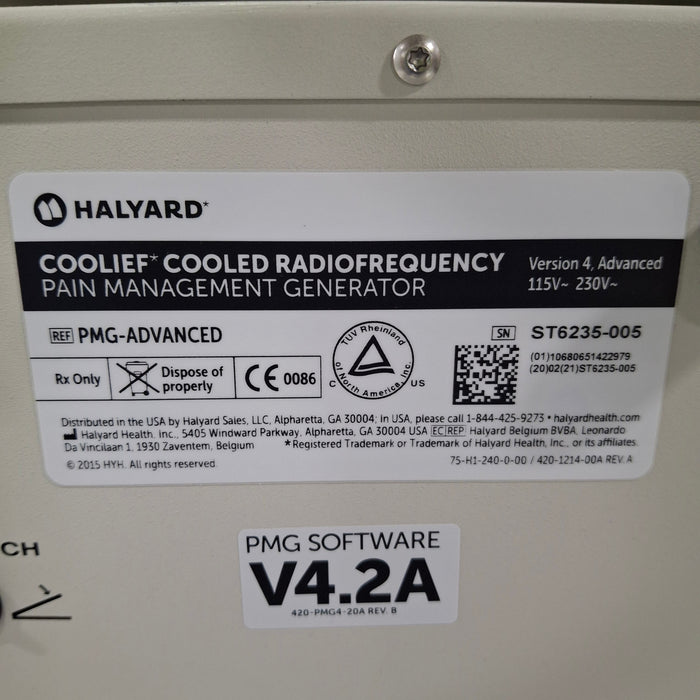 Halyard Health, Inc. Coolief Cooled Radiofrequency Peristaltic Pump Unit