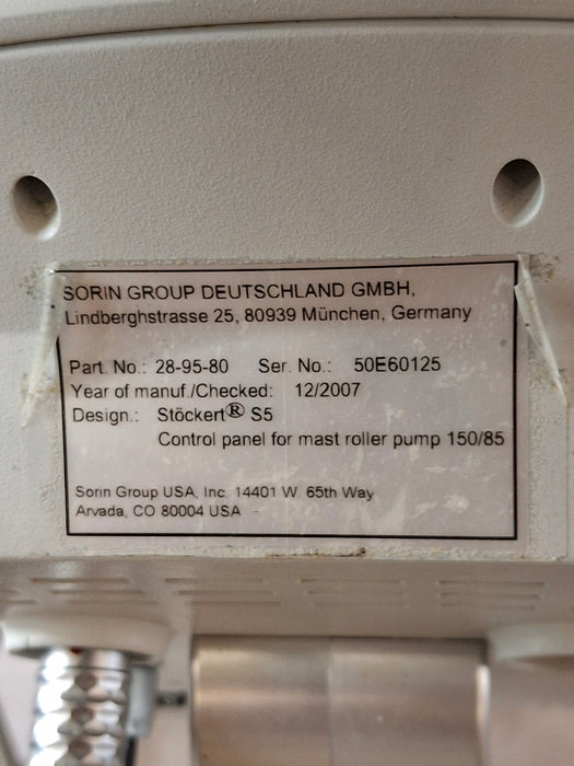 Stockert S5 Heart Lung System Heart-Lung Machine