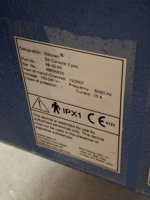 Stockert S5 Heart Lung System Heart-Lung Machine