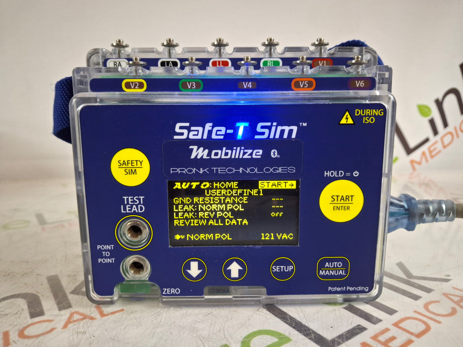 Pronk Technologies Inc Pronk Technologies Inc Safe-T-Sim w/ Mobilize Compact Electrical Safety Analyzer Test Equipment reLink Medical