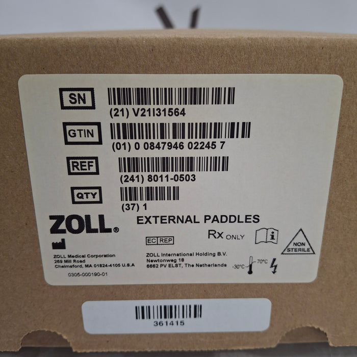 Zoll 8011-0503 Steam Autoclavable Defibrillation Paddles