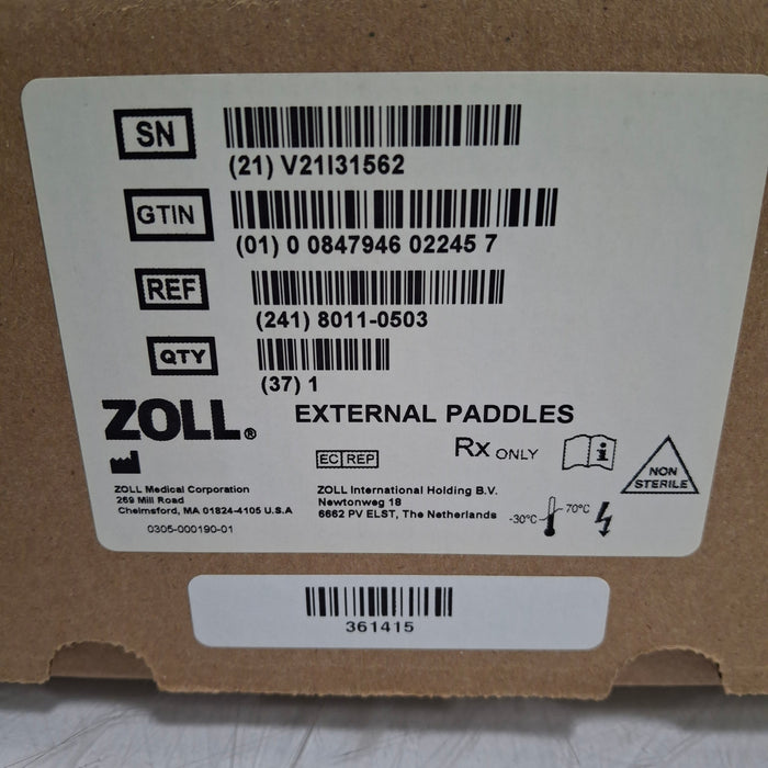 Zoll 8011-0503 Steam Autoclavable Defibrillation Paddles