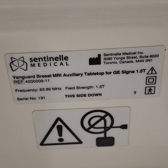 Sentinelle Medical Sentinelle Medical Vanguard Breast MRI Auxiliary Table MRI reLink Medical
