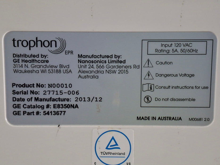 NanoSonics NanoSonics Trophon EPR High Level Disinfection Ultrasound reLink Medical