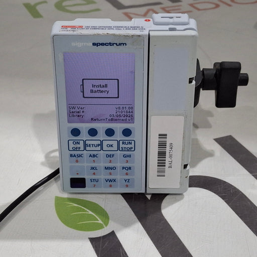 Baxter Baxter Sigma Spectrum 8.01.00 w/o Battery Infusion Pump Infusion Pump reLink Medical