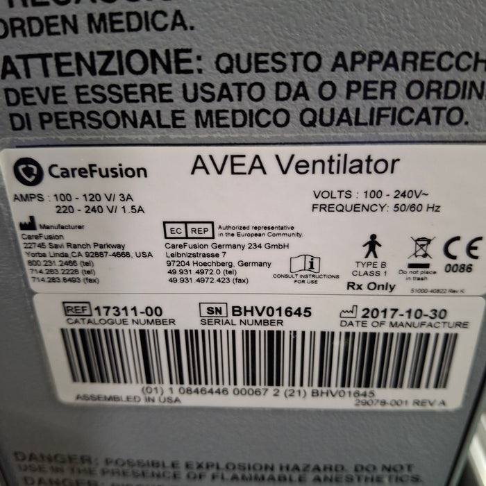 CareFusion Avea Ventilator