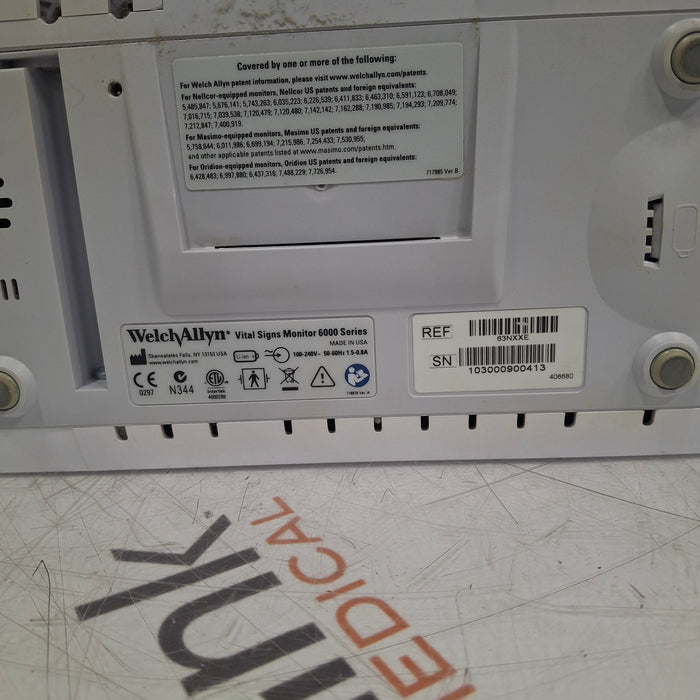 Welch Allyn Connex 6300 63NXXE Vital Signs Monitor