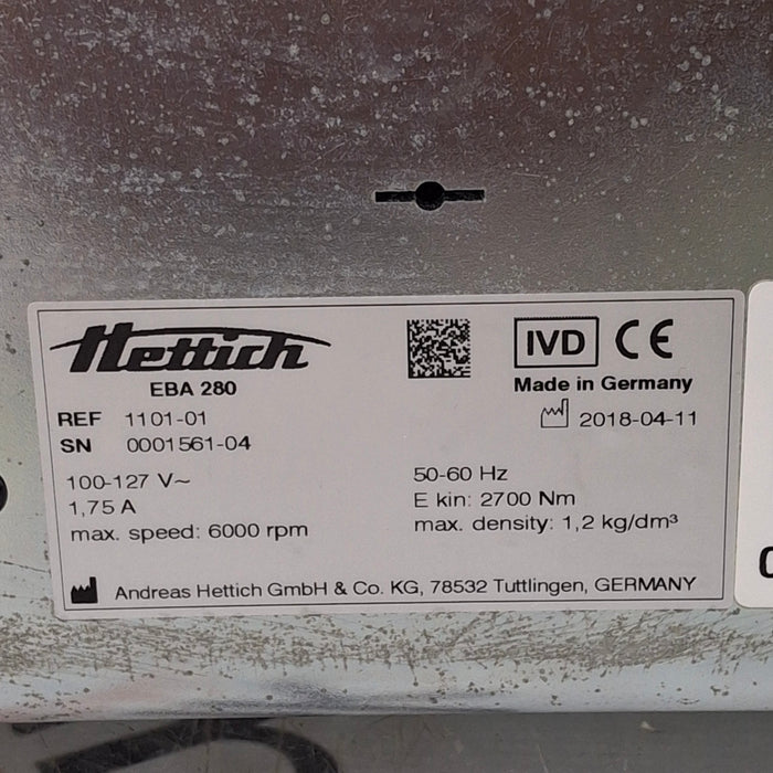 Hettich Instruments Hettich Instruments EBA 280 1101-01 Centrifuge Centrifuges reLink Medical