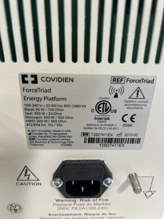 Covidien Covidien Force Triad 3.5 Electrosurgical Unit Electrosurgical Units reLink Medical