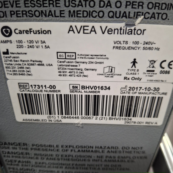 CareFusion Avea Ventilator
